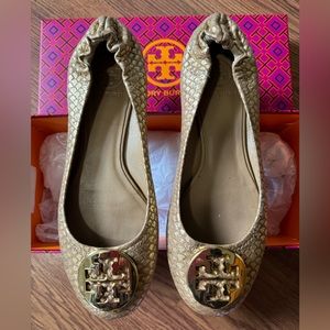 Authentic Tory Burch snakeskin flats